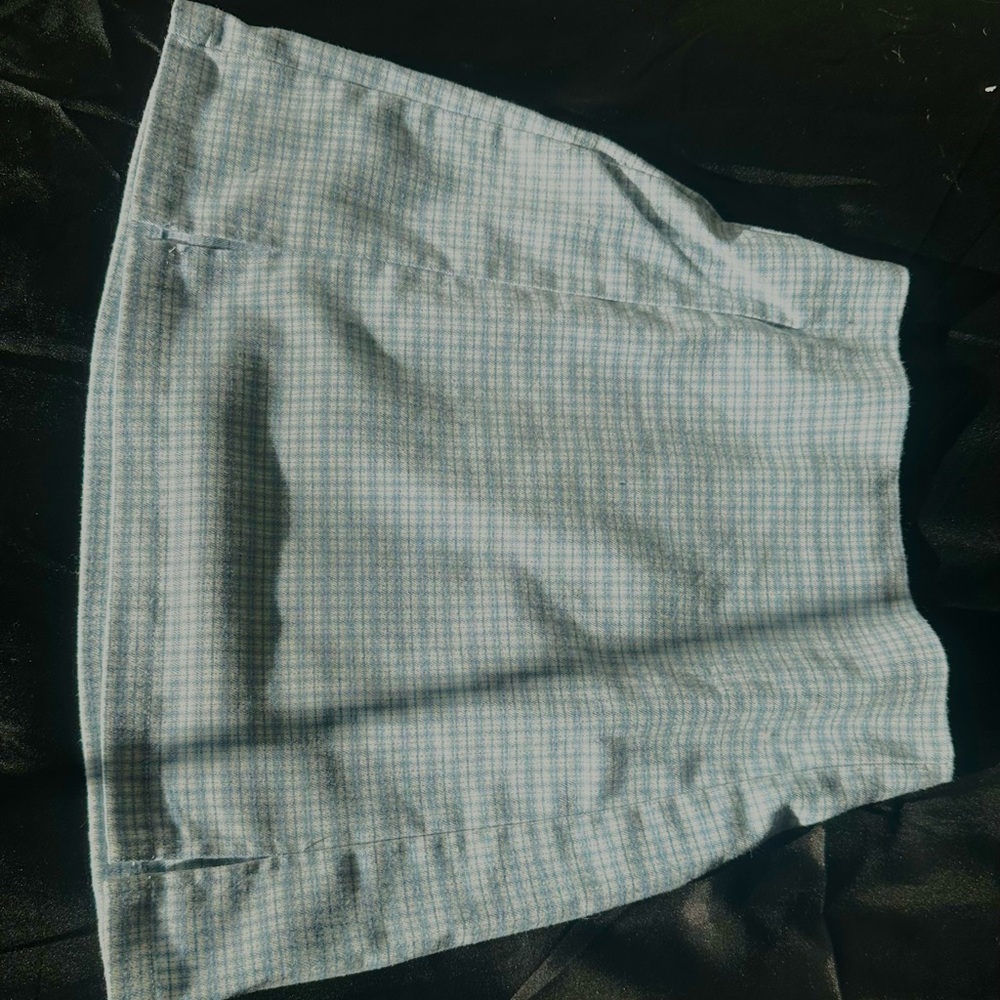 Plaid school skirt🩵